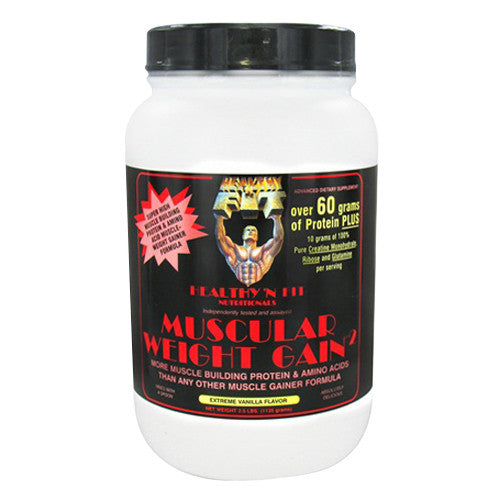 Healthy N Fit Nutritionals Muscular Weight Gain 2 Vanilla powder, 2.5 Lb